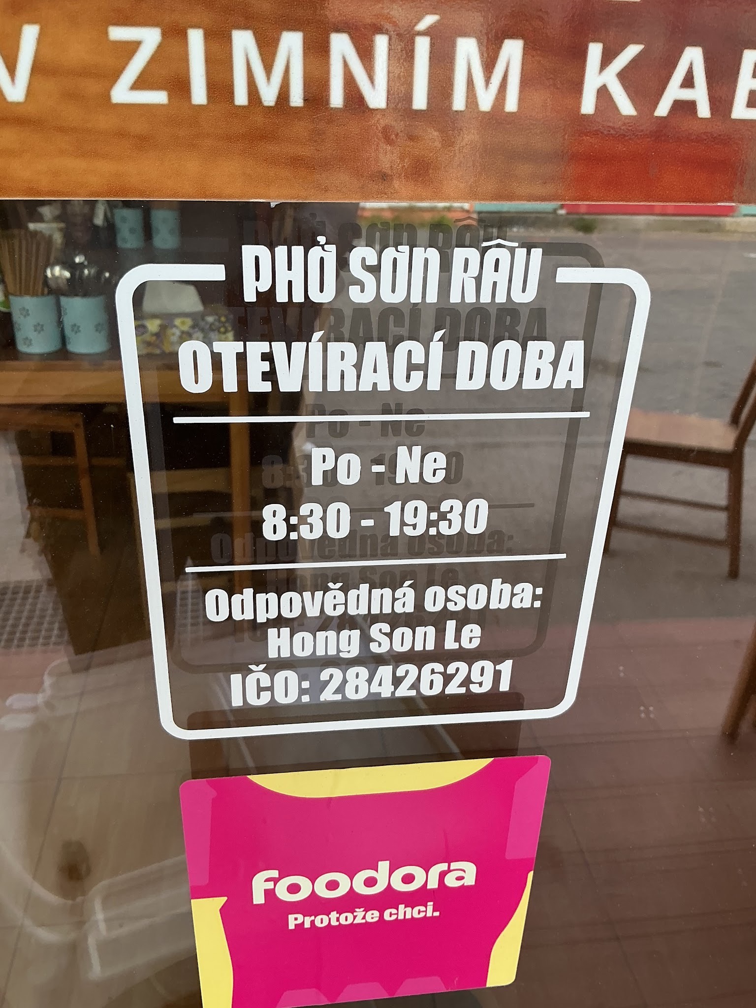 Otevírací doba Pho son Rau